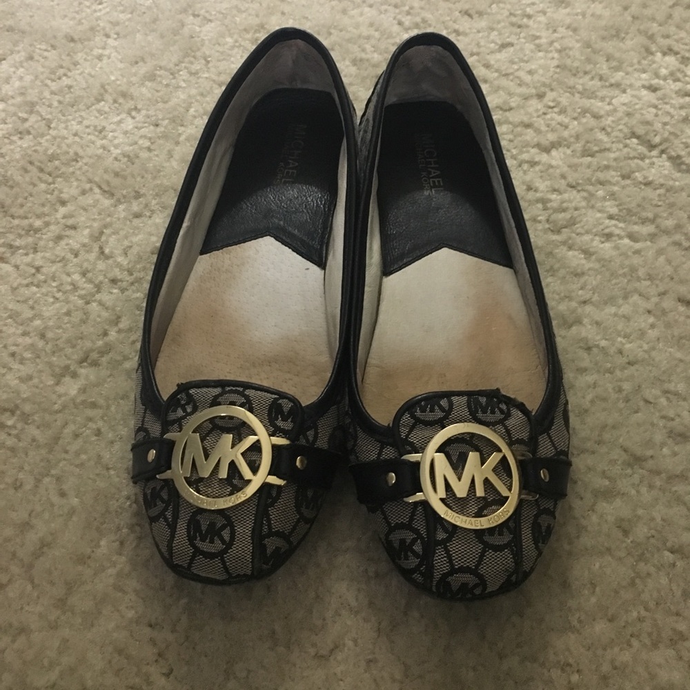 Black and Tan Michael Kors Flats